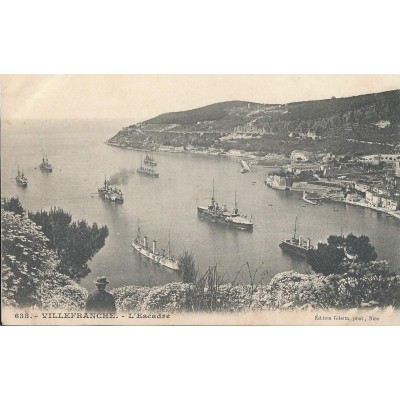 Villefranche sur Mer -  l'escadre  vers 1900